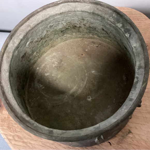 🟡 Vintage (Antique - ?)Copper Pot - Brass Handles - Beautiful Patina - Rare - Picture 8 of 14